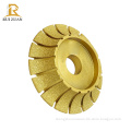 Gold Color Brazed Diamond Grinding Wheel for Marble and Granite - French Edge